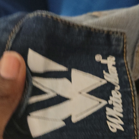White Mark Xl Denim Jean Jacket with Rose on back - Picture 5 of 7